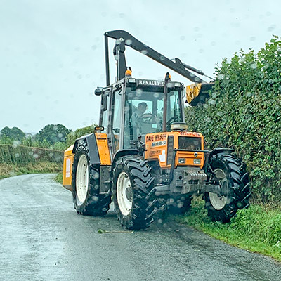 headge mulching residual cuttings